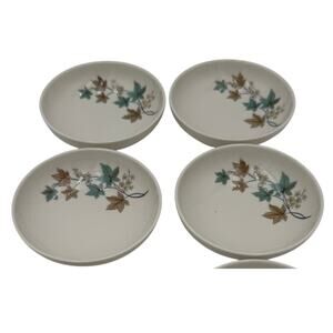 Vtg Fruit Dessert Bowls Woodbine by Syracuse Carefree Fine China 1960's Set/4